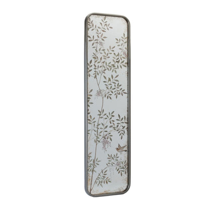 Wall Mirror with Bird and Floral Foliage Print (Set of 2)