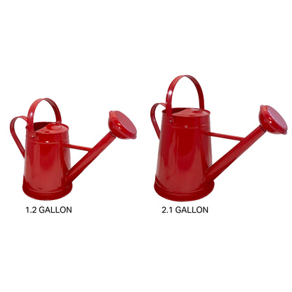 2.1 gal Orange Metal Watering Can